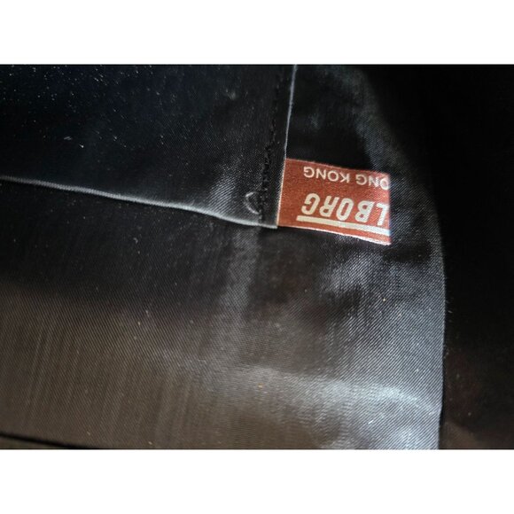 Walborg Black Pleated Evening Clutch With Rhinestone Accent & Shoulder Strap - Picture 4 of 6